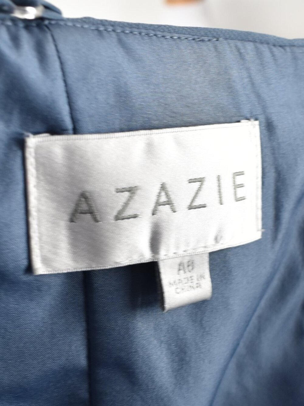 Azazie TWILIGHT BLUE Halter Y-Neck Flutter Chiffon Dress - 8 - Picture 9 of 9